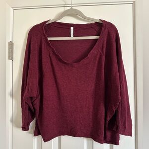 Full Tilt Burgundy Knit Top